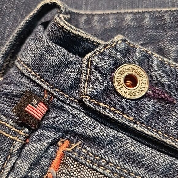 Polo Ralph Lauren Halle Jean Womens Size 2 Dark Wash Denim Cropped Jeans Y2K VGC - Picture 2 of 9